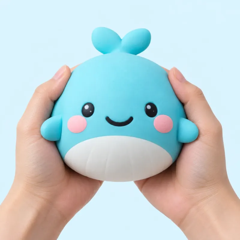 Custom blue squishy toy
