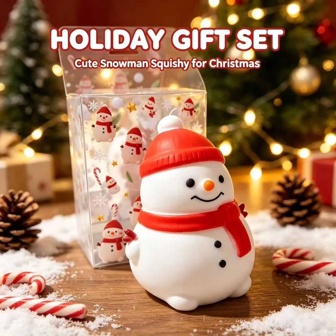 Christmas Snowman Squishy Toy Soft Stress Relief Holiday Gift Wholesale Squishy Toy 4