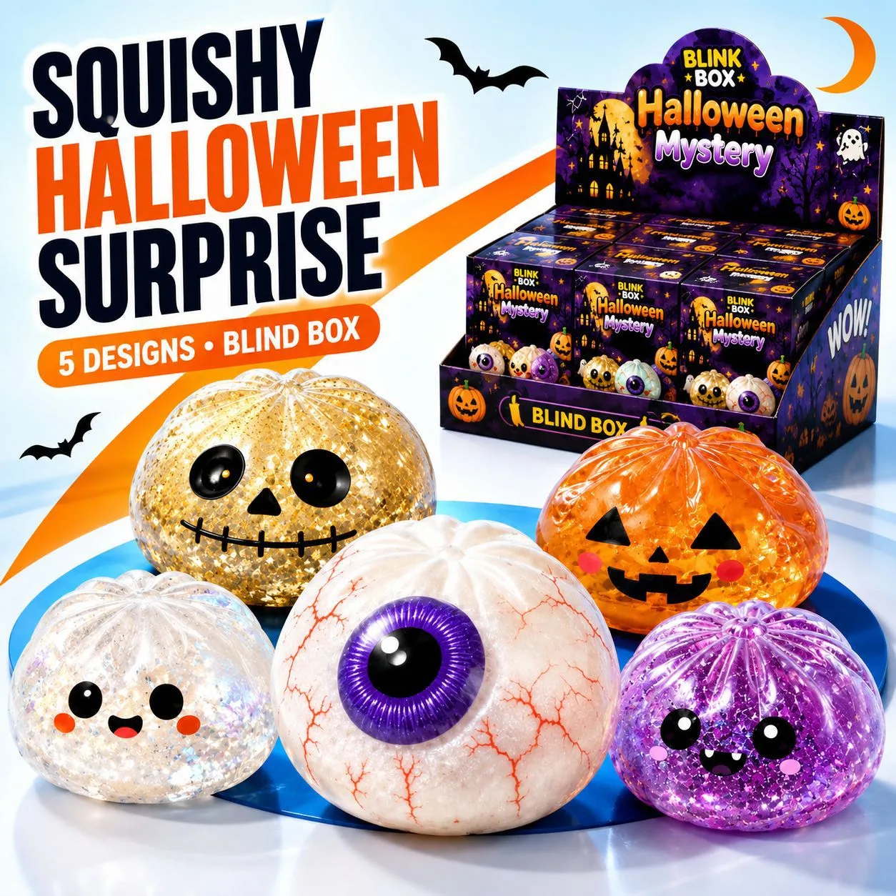 Halloween Ghost Bun Squishy Toy