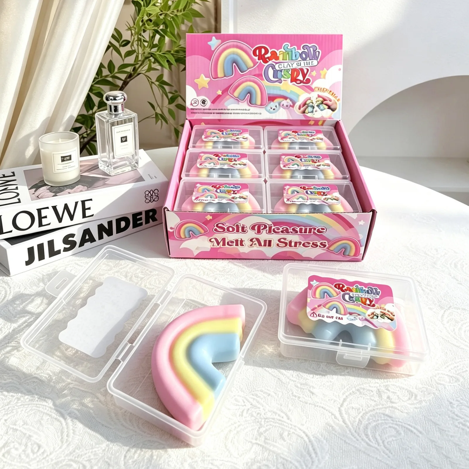 Crispy Rainbow Squishy Toy Soft Stress Relief Toy