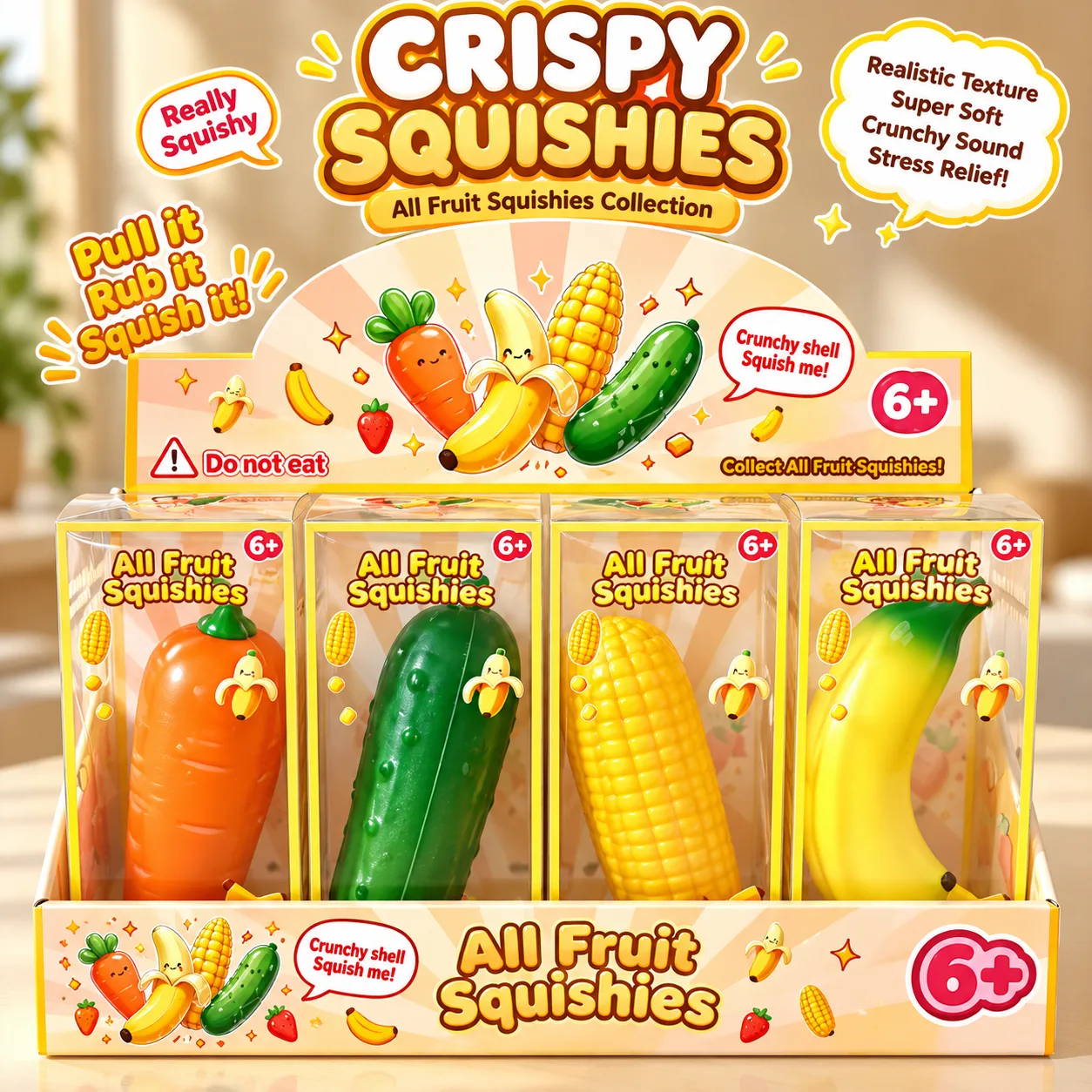Crispy Vegetable Squishy Toy Set