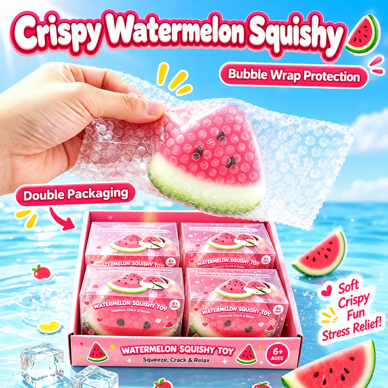 Crispy Watermelon Squishy Toy