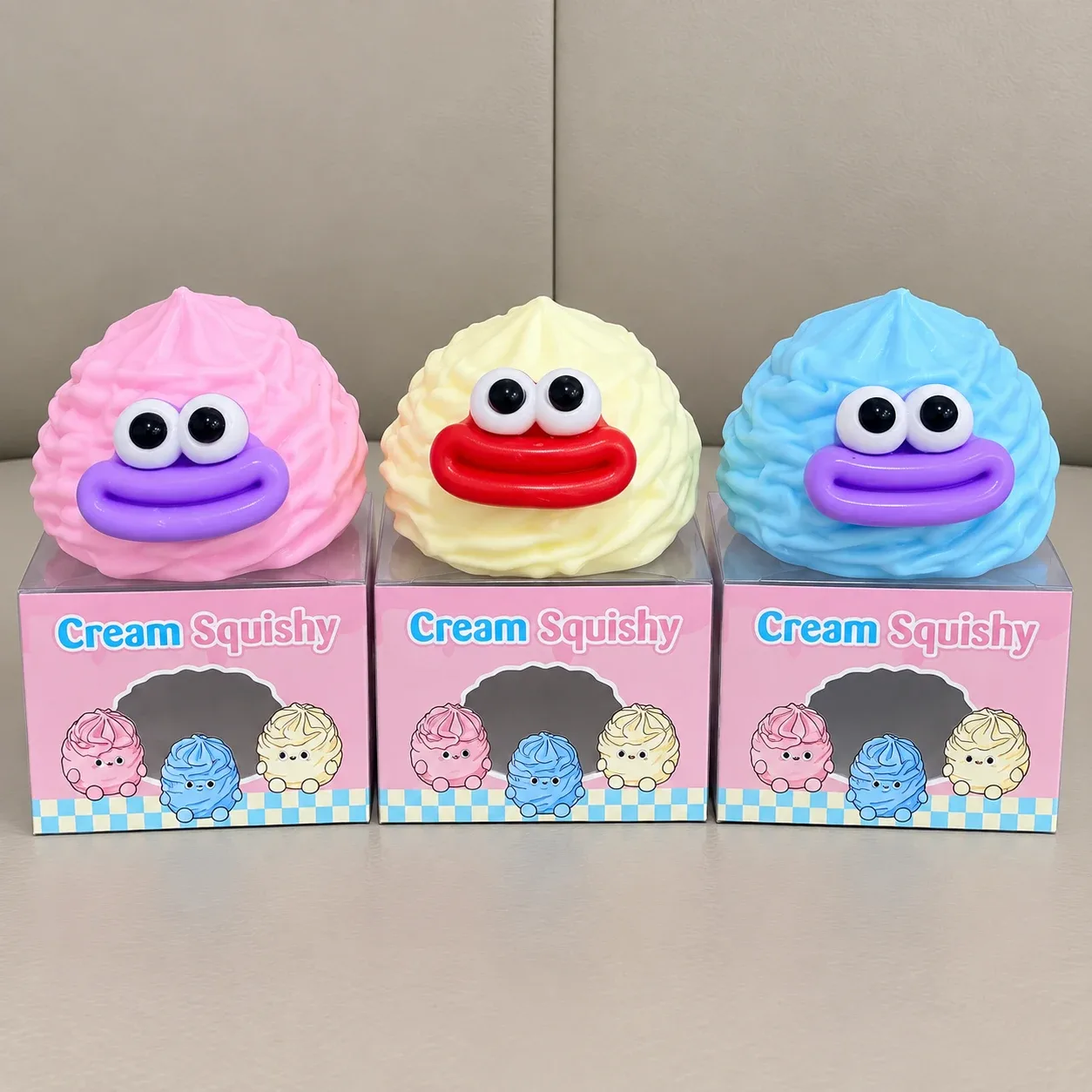 Expression Cream Building Block Squishy Toy
