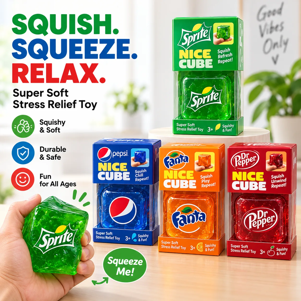 Square Soda Bottle Slow Rebound Squishy Toy