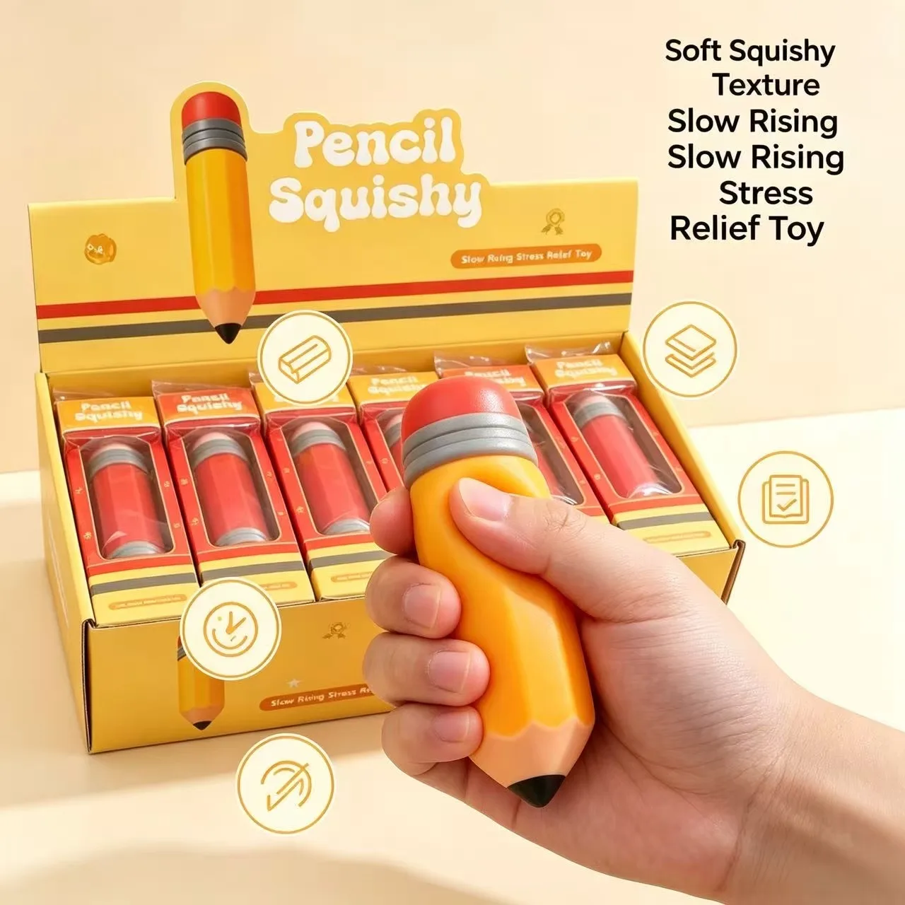 Small Realistic Pencil Squishy Toy
