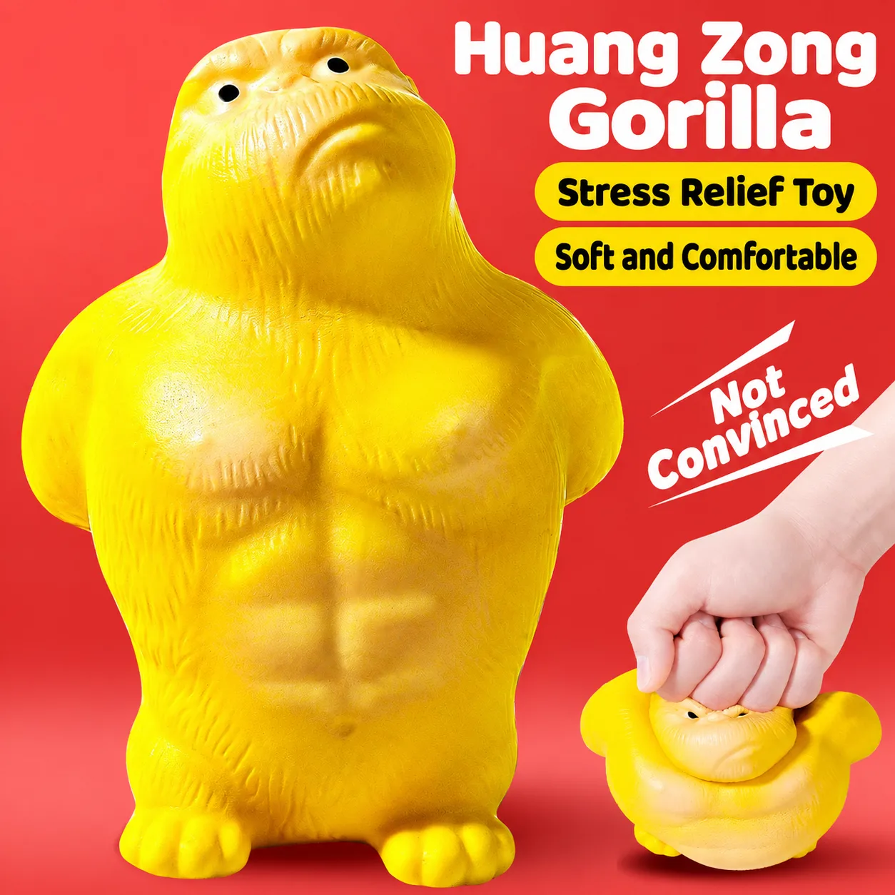 Yellow Gorilla Squishy Toy Soft Stress Relief Toy