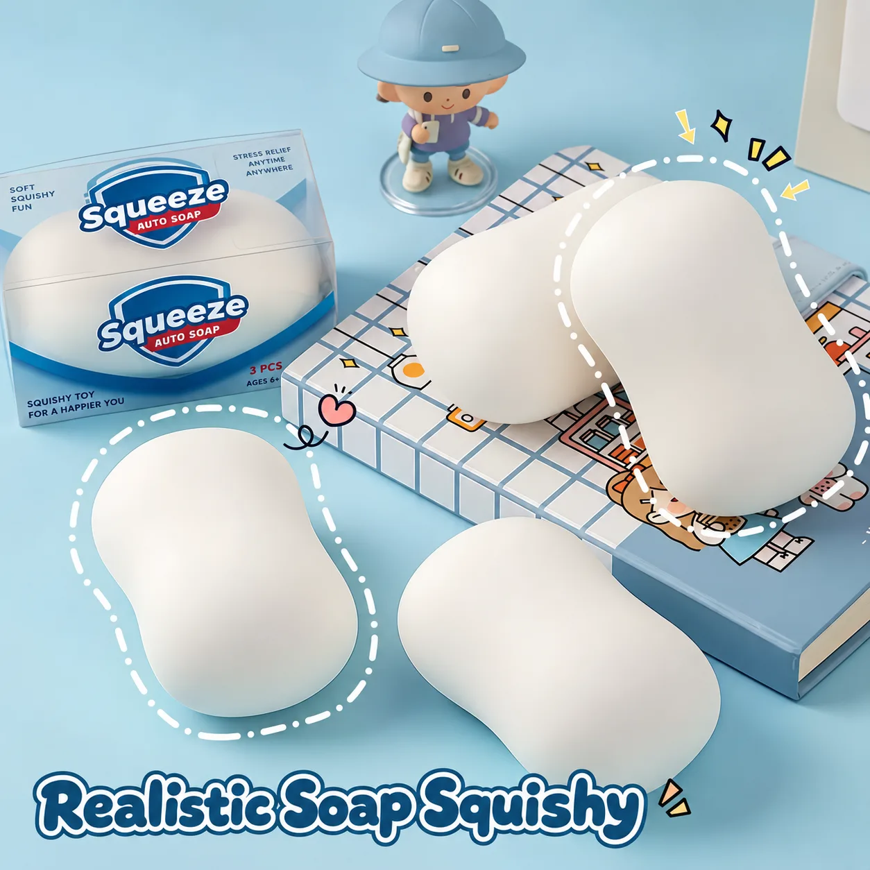 Soap Squishy Toy / Soap Shape Slow Rising Squishy Toy
