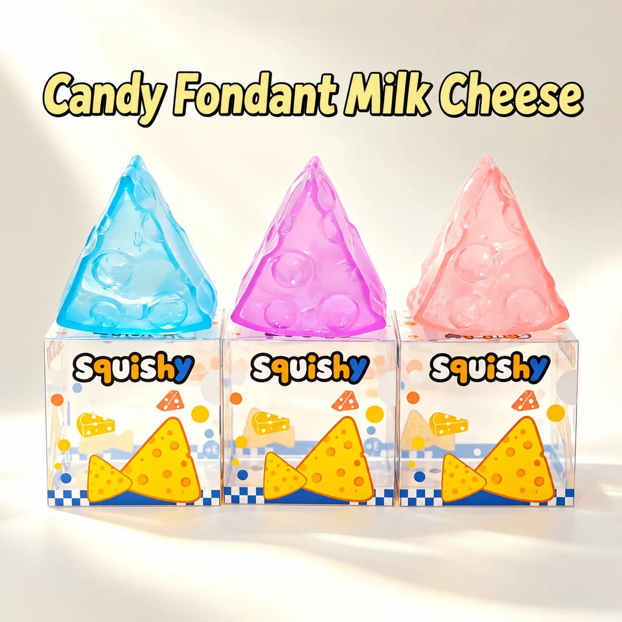 Moldable Milk Cheese Squishy Toy Jelly Cube Stress Relief Toy Wholesale Squishy Toy 4