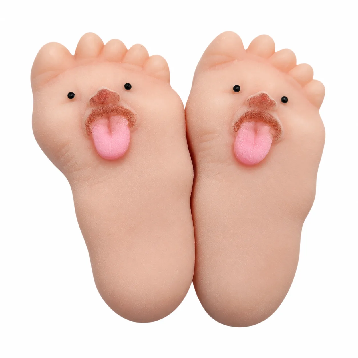 Tongue-Out Big Foot Squishy Toy Stress Relief Novelty Palm Squeeze Toy