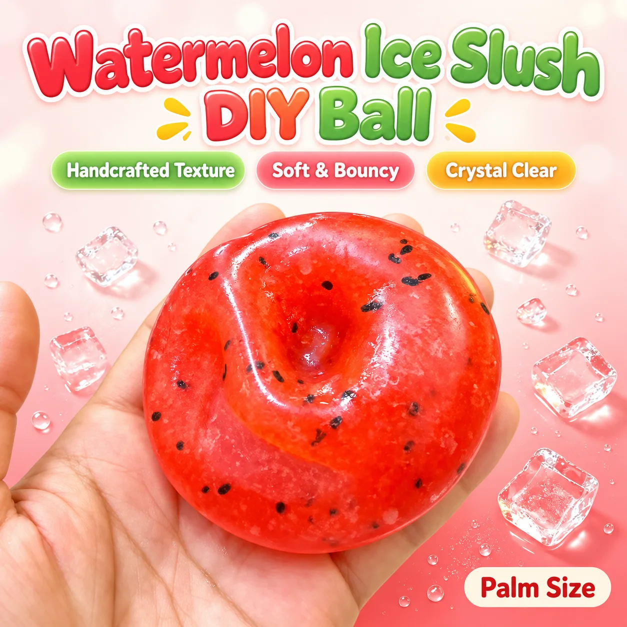 Fruit Ice Slush Squishy Balls Soft TPR Stress Relief Toys Wholesale Squishy Toy 7