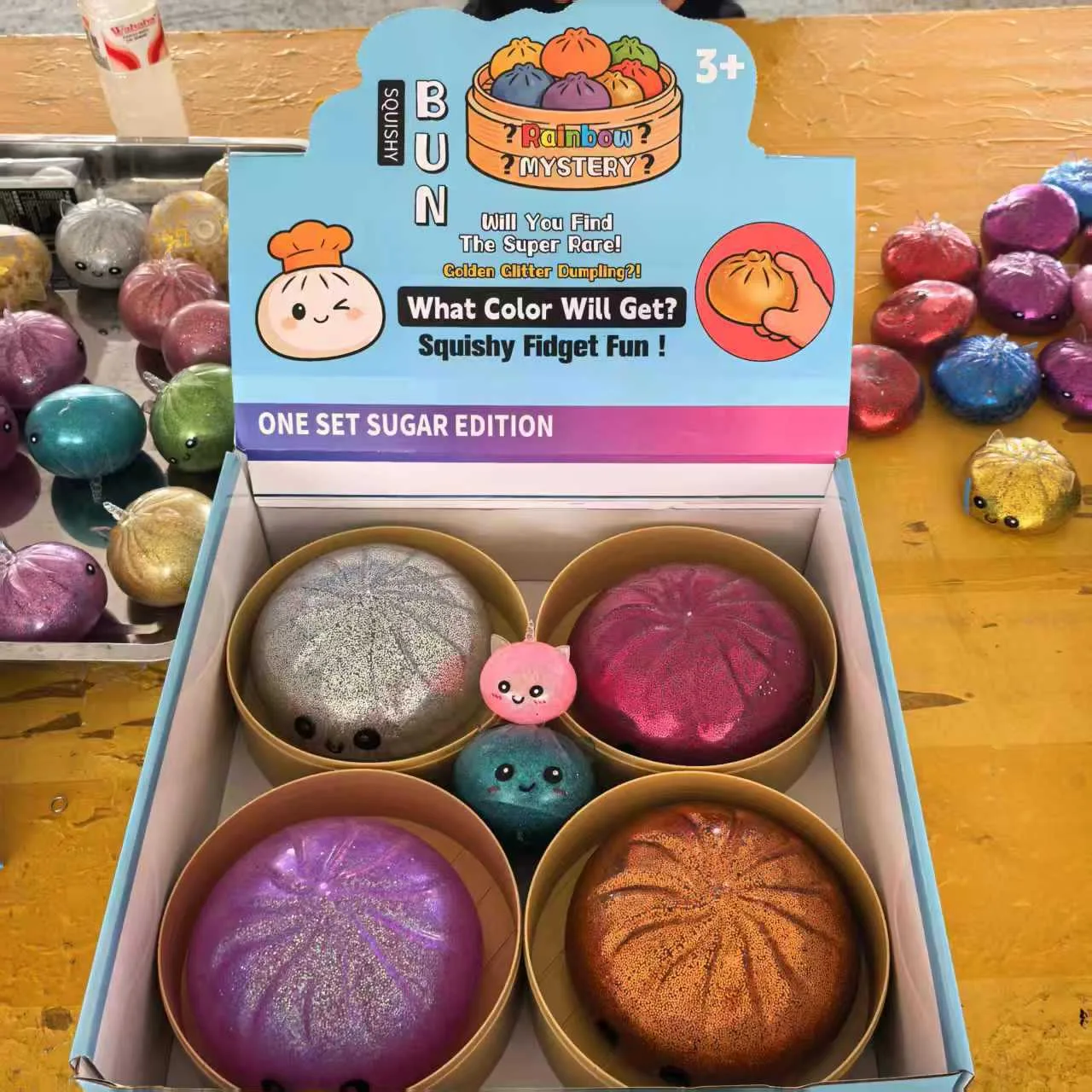 Large 15cm Steamer Bun Squishy Toy Glitter Dumpling Stress Relief Toy Wholesale Squishy Toy 5