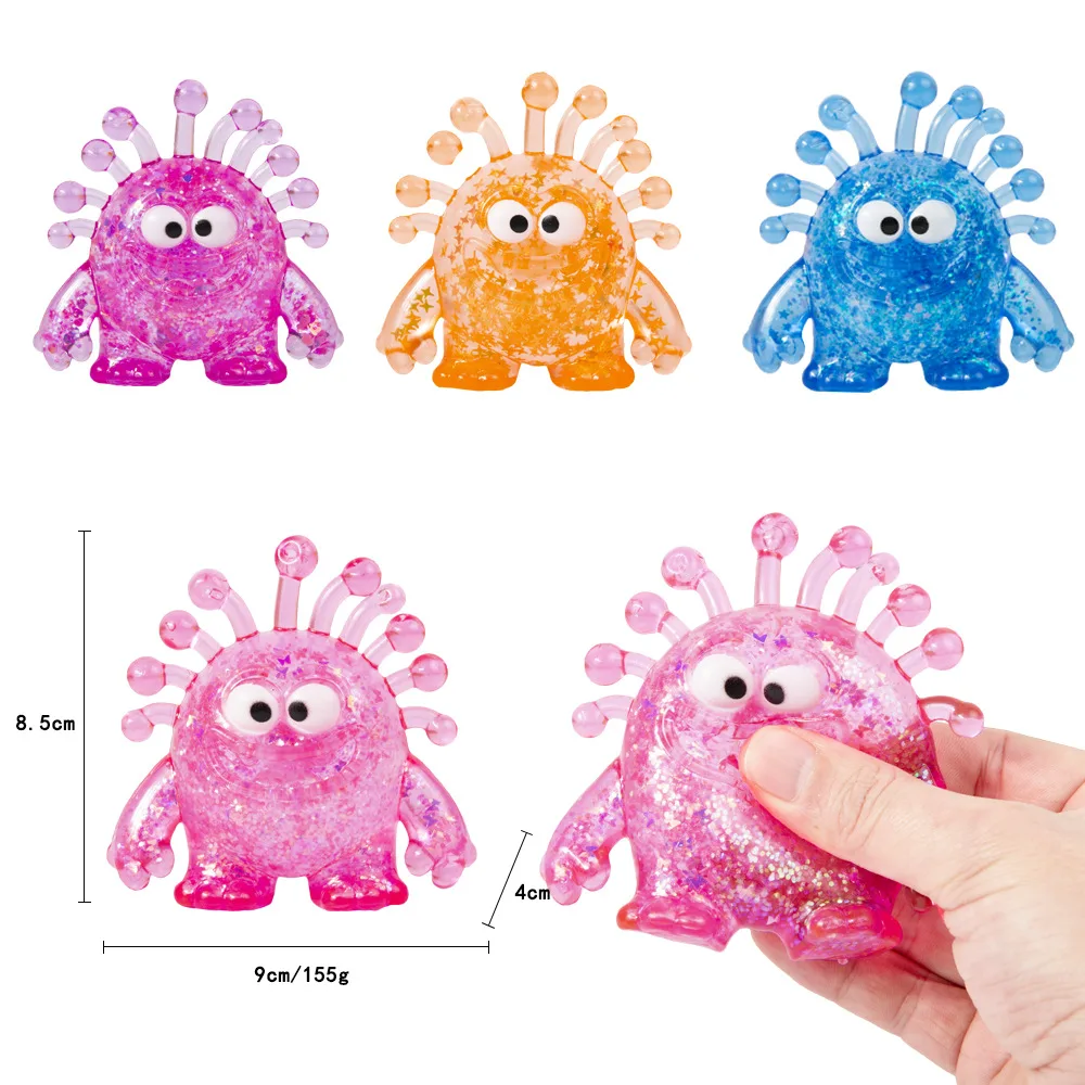 Monster Squishy Toy Glitter TPR Stress Relief Squeeze Ball Wholesale Squishy Toy 2