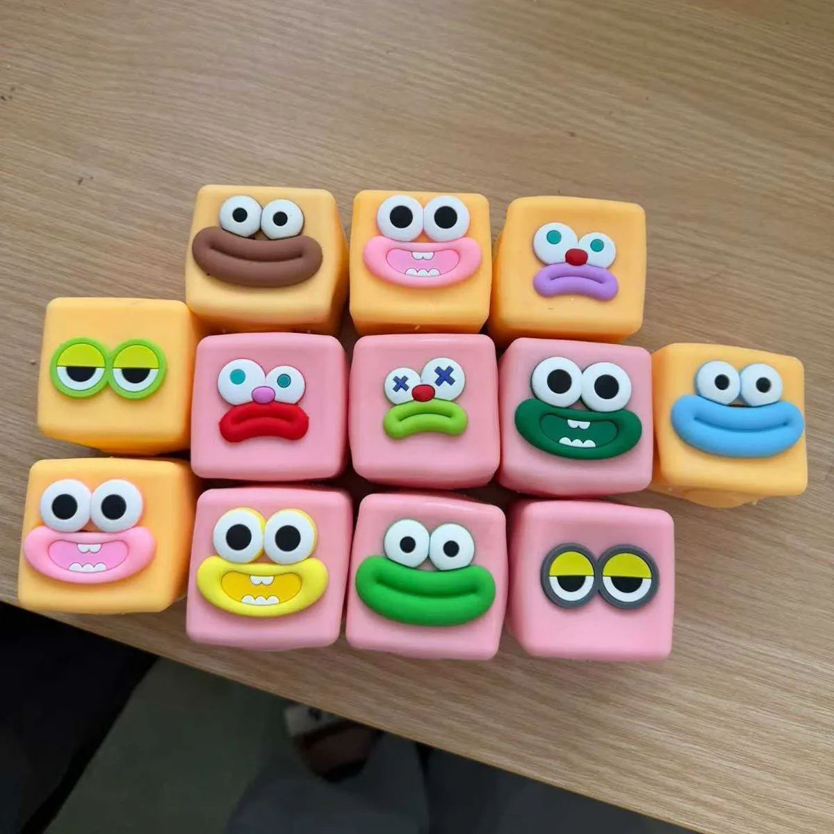 Block Character Face Squishy Toy Slow-Rising TPR Stress Relief Toy Wholesale Block Character Face Squishy Toy Slow-Rising TPR Stress Relief Toy Wholesale Squishy Toy