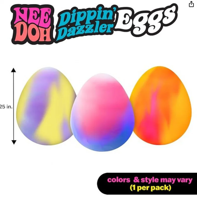 NeeDoh Dippin Dazzler Egg Marbled Color-Changing Squishy Toy