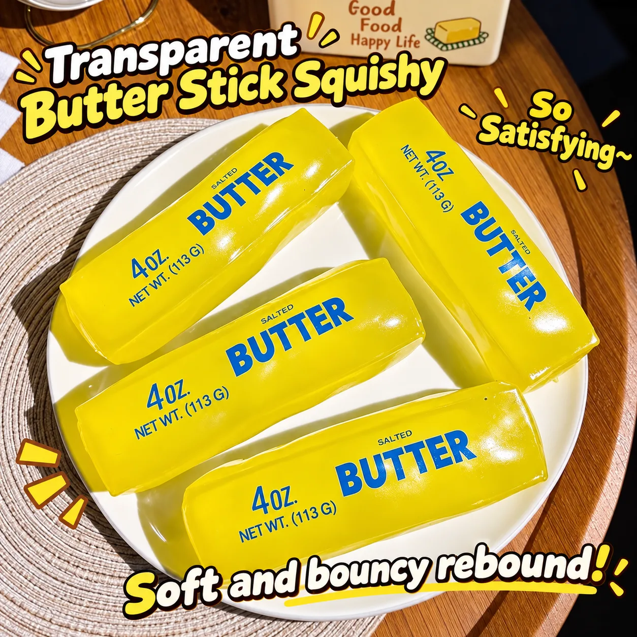 Jumbo Butter Stick Squishy Toy Clear Gel Stress Relief Toy Wholesale Squishy Toy 5