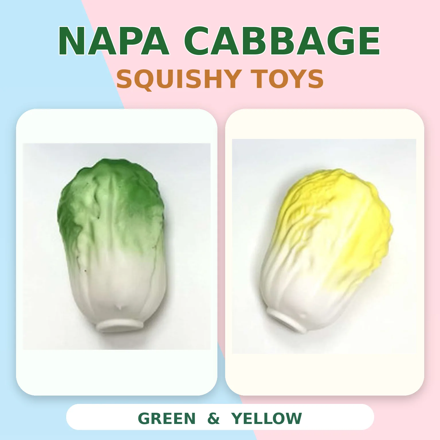 Napa Cabbage Crispy Squishy Toy Soft TPR Slow Rebound Stress Relief Toy Wholesale Squishy Toy 4