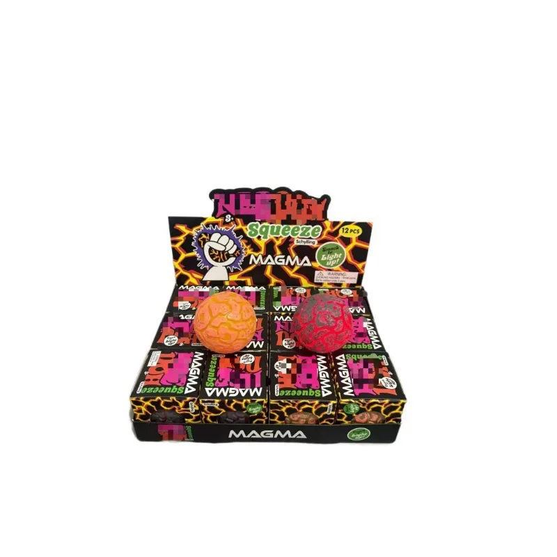 NeeDoh Squeeze Magma Ball Glow in the Dark Light Up Squishy Stress Relief Toy Wholesale Squishy Toy 4