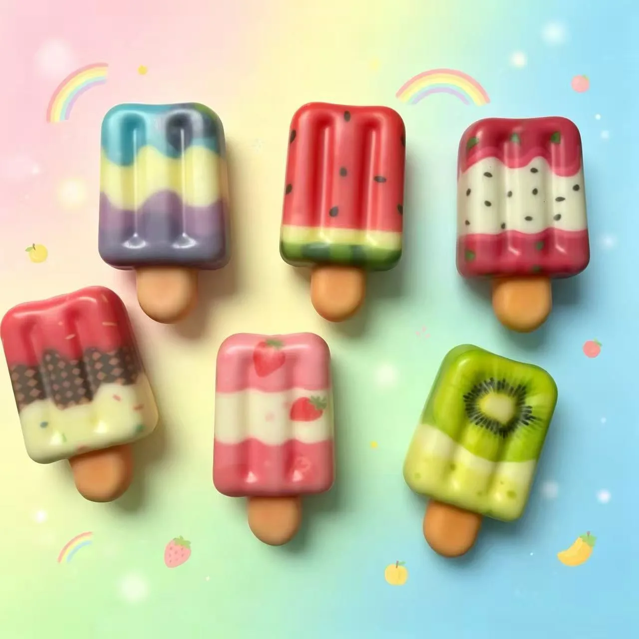 Crunchy Popsicle PU Slow Rising Squishy Toy Stress Relief Fidget Wholesale Squishy Toy 5