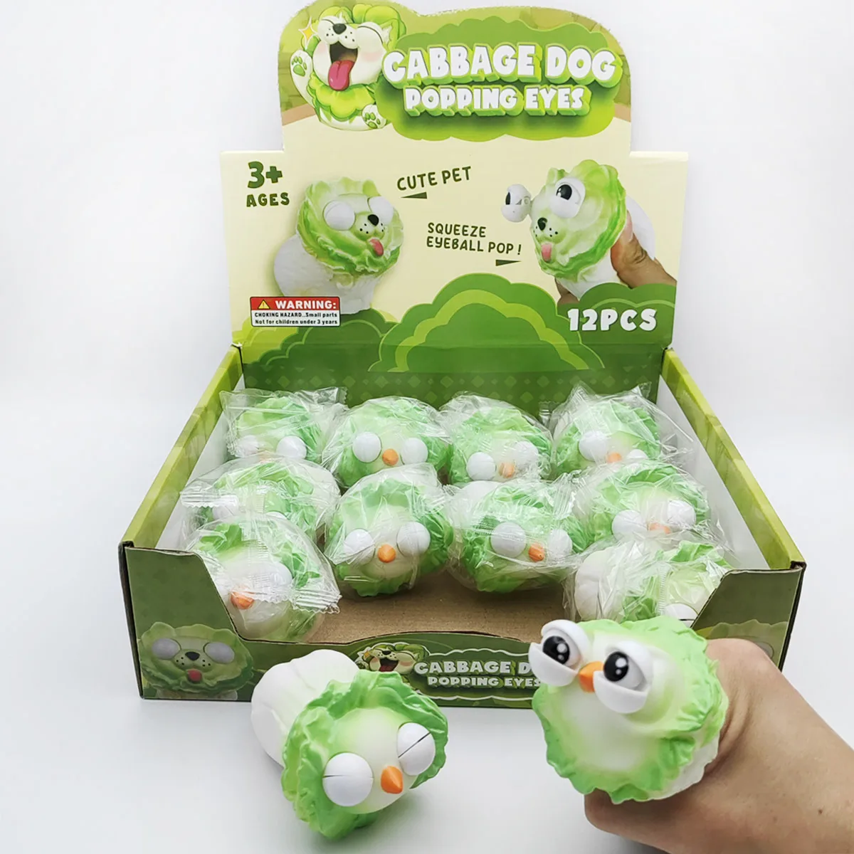 Cabbage Dog Pop-Eye Squishy Toy Novelty Stress Relief Toy Wholesale Squishy Toy 4