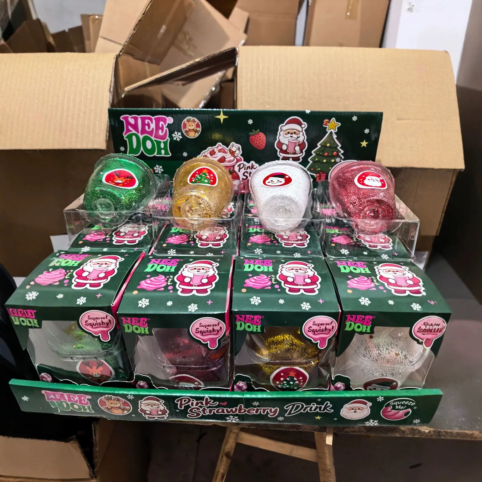 Christmas Drink Cup Squishy Toy Set Wholesale Squishy Toy 4