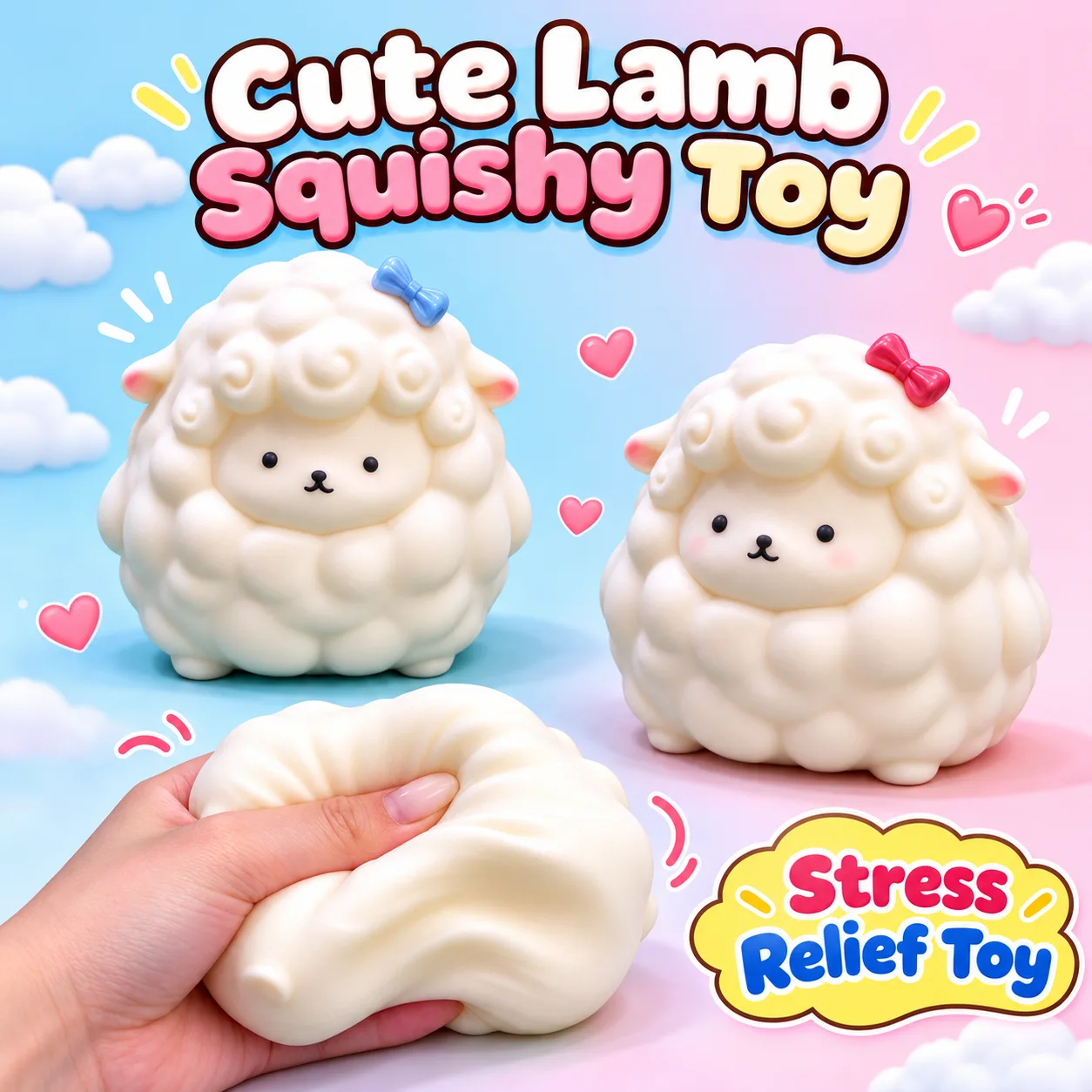 TPR Sheep Squishy Toy Soft Stress Relief Lamb Squishy Wholesale Squishy Toy 5