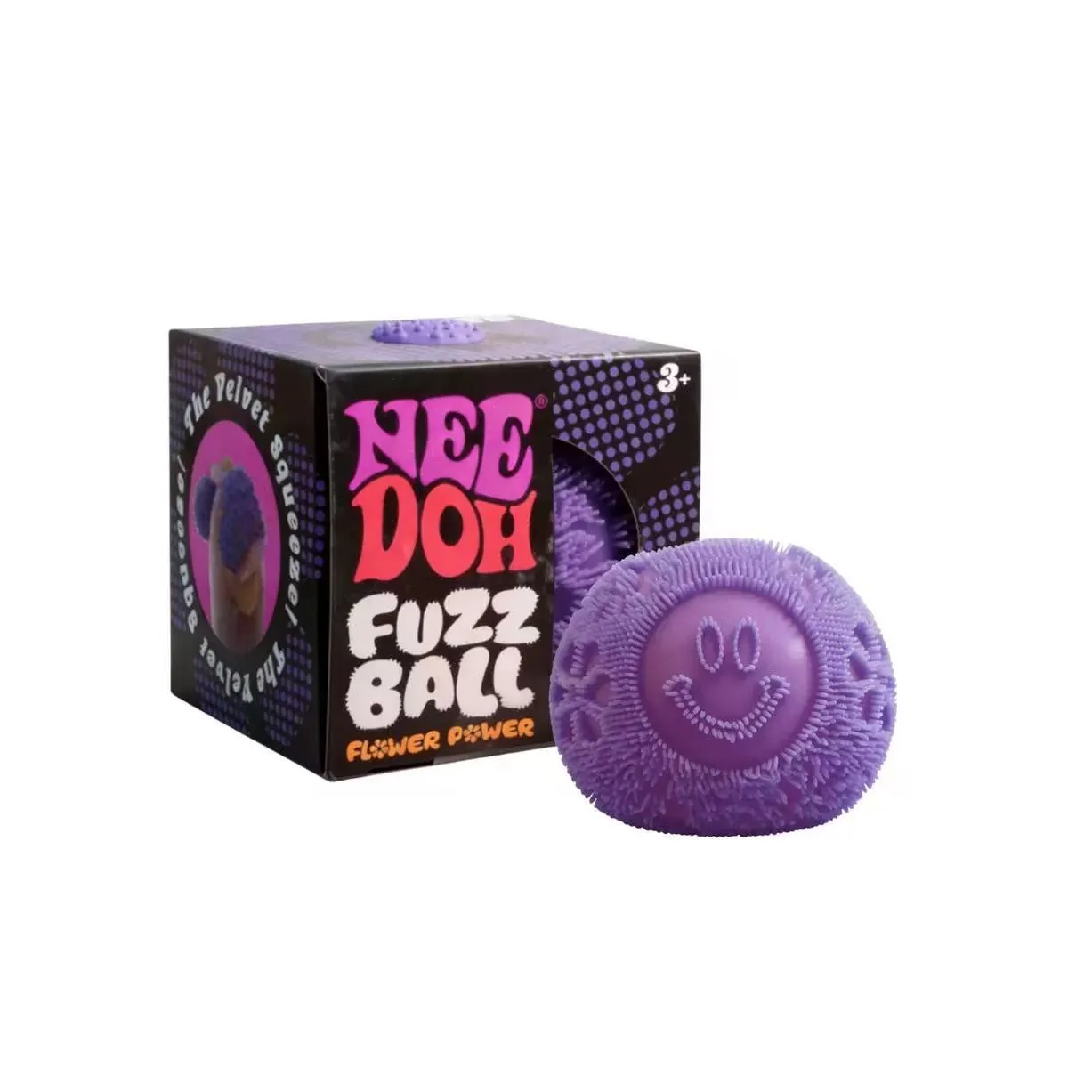 NeeDoh Fuzz Ball Squishy Toy Fuzzy Smiley Flower Stress Relief Ball Wholesale Squishy Toy 8