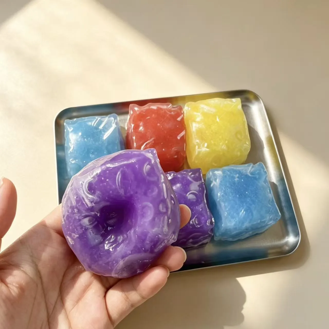Vaseline Ice Slush Square Squishy Toy Slow Rising Jelly Stress Relief Toy Wholesale Squishy Toy 5