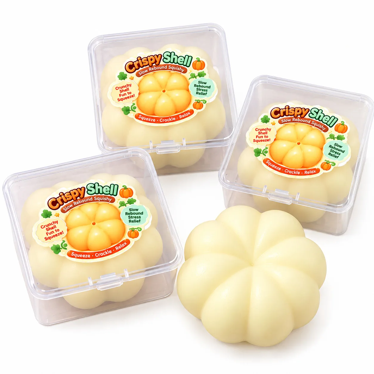 Crispy Shell Slow Rebound Pumpkin Squishy Toy 2-in-1 Stress Relief Toy Wholesale Crispy Shell Slow Rebound Pumpkin Squishy Toy 2-in-1 Stress Relief Toy Wholesale Squishy Toy