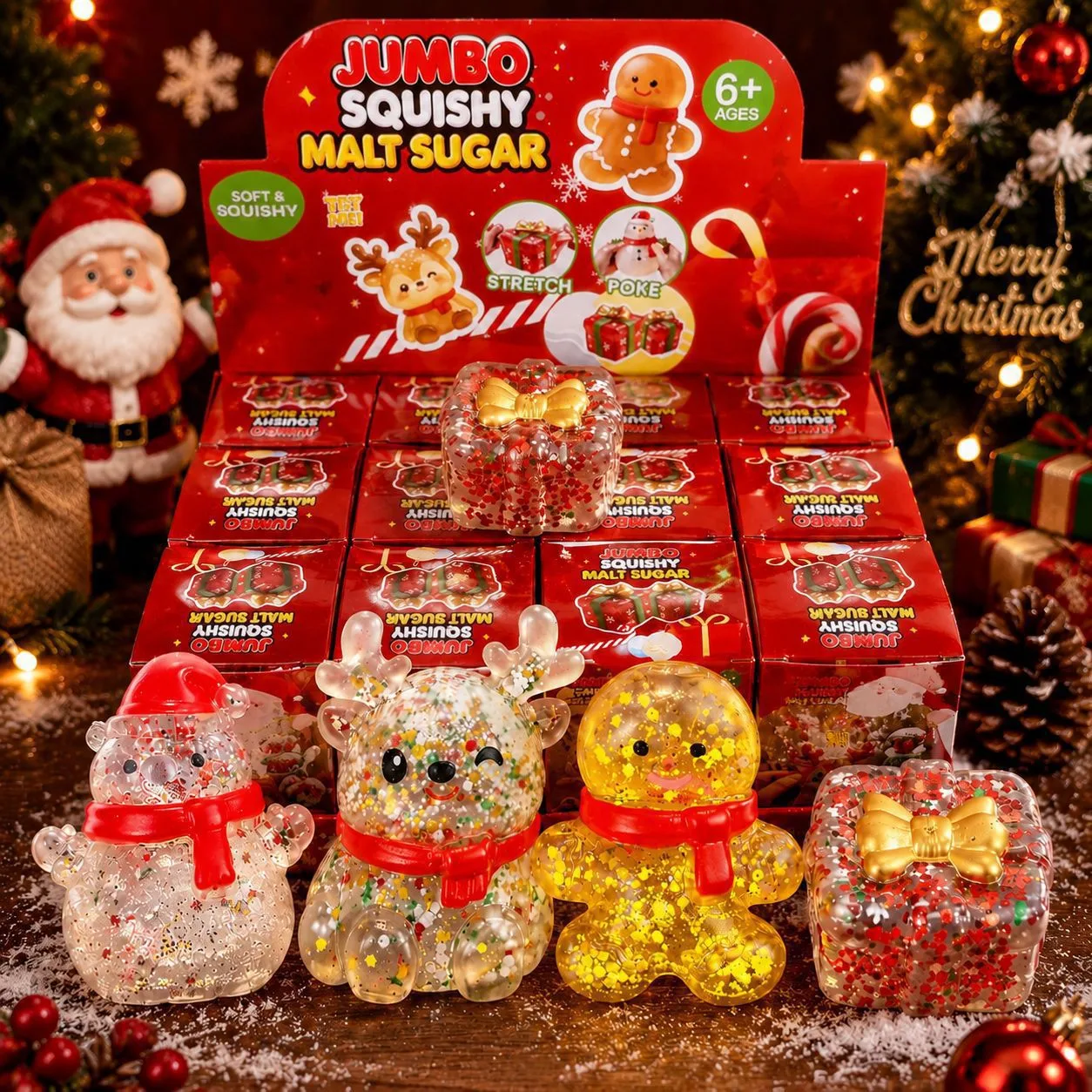 Christmas Reindeer Snowman Gingerbread Man Malt Sugar Slow Rising Squishy Toy Wholesale Squishy Toy 5