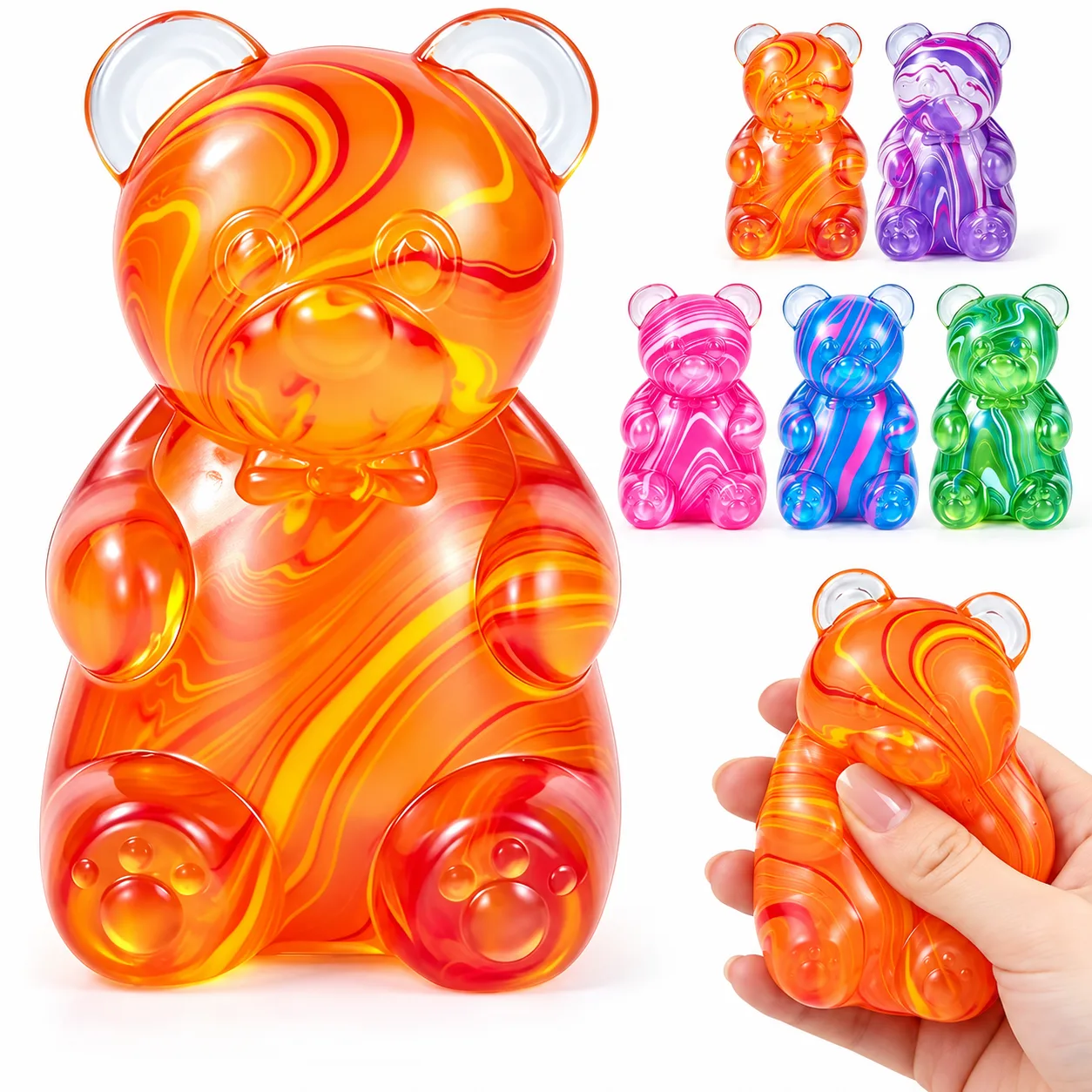 Marbled Bear Squishy Toy Soft Slow-Rising Stress Relief Toy Wholesale Squishy Toy 4