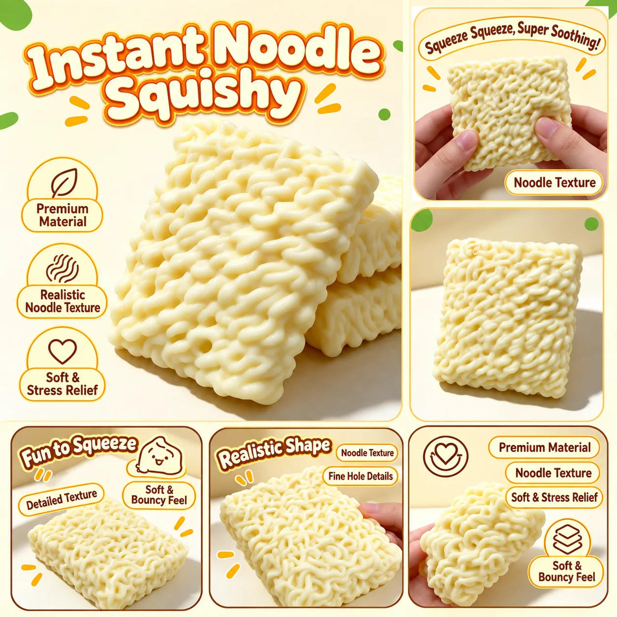 Realistic Instant Noodle Squishy Toy Slow Rebound Stress Relief Toy Wholesale Squishy Toy 2