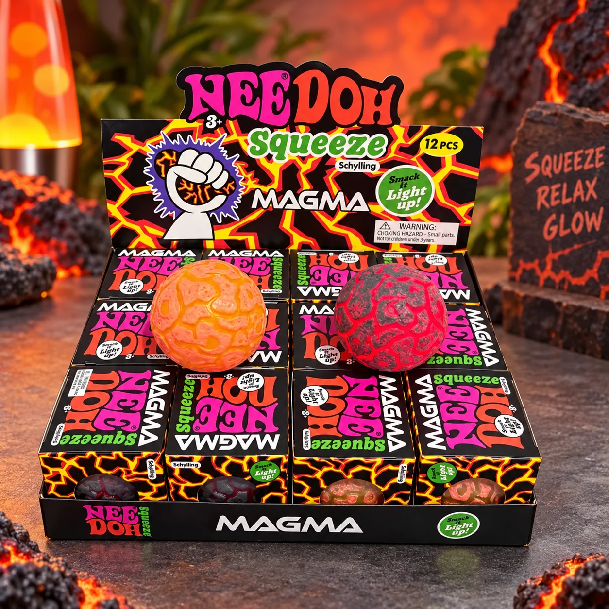 NeeDoh Squeeze Magma Ball Glow in the Dark Light Up Squishy Stress Relief Toy Wholesale Squishy Toy 2