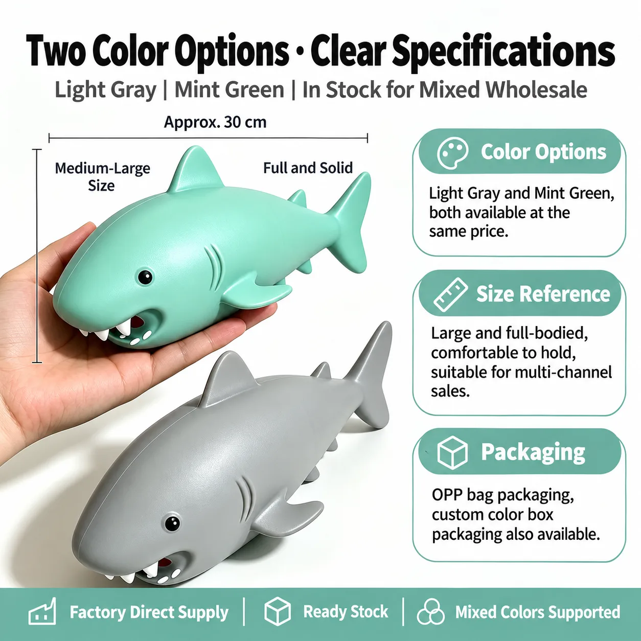 Jumbo Shark Squishy Toy TPR Slow Rising Stress Relief Toy Wholesale Squishy Toy 5