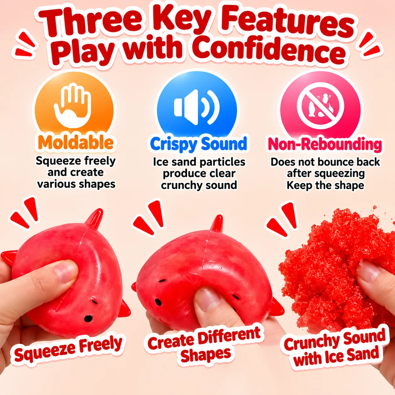 Clownfish Ice Sand Squishy Ball Stress Relief Toy Wholesale Squishy Toy 2