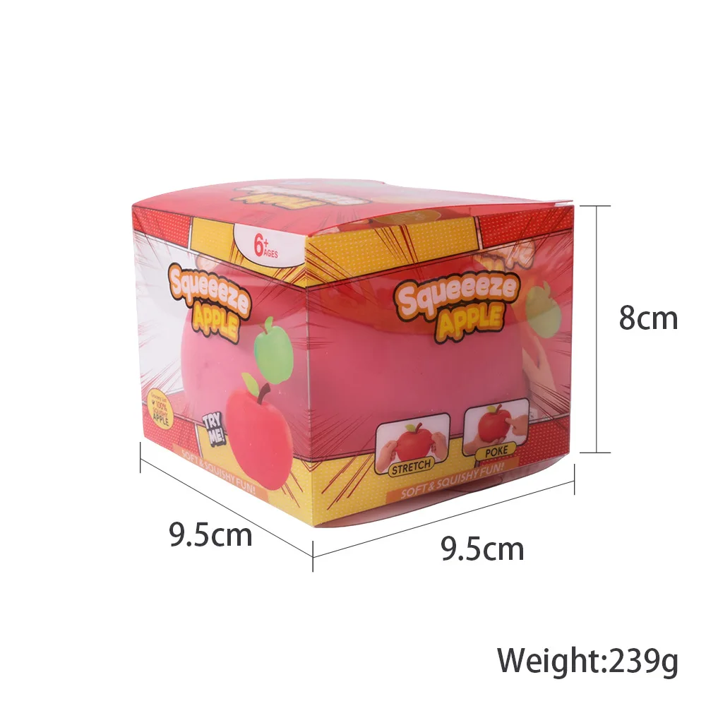 Scented Apple Squishy Toy Soft TPR Fruit Stress Relief Toy Wholesale Squishy Toy 4