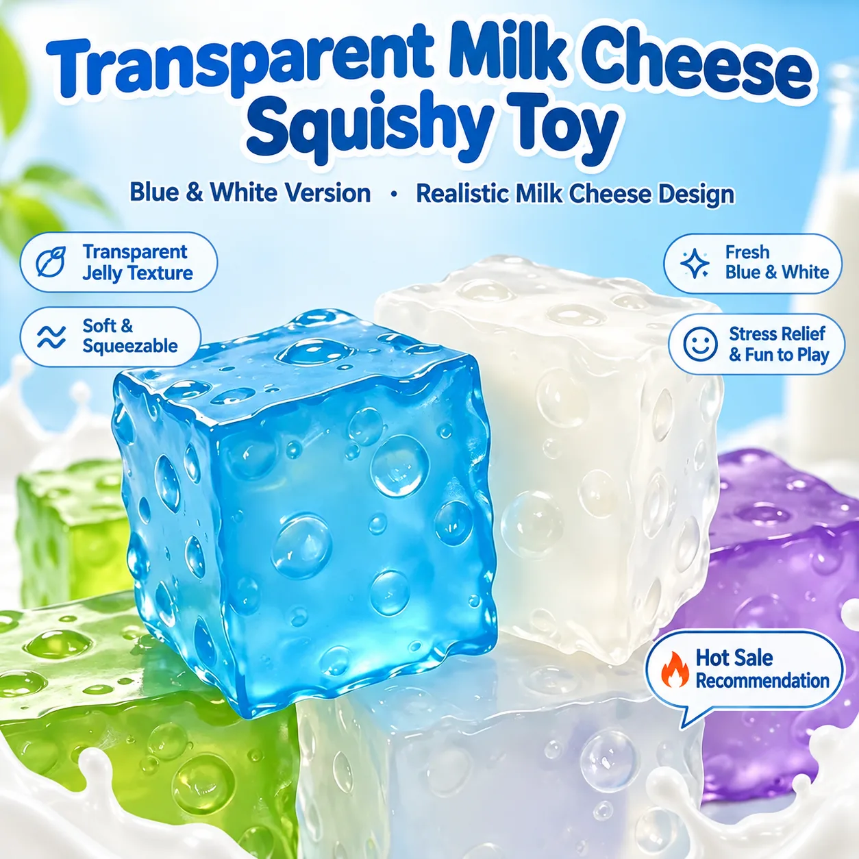 Moldable Milk Cheese Squishy Toy Jelly Cube Stress Relief Toy Wholesale Moldable Milk Cheese Squishy Toy Jelly Cube Stress Relief Toy Wholesale Squishy Toy