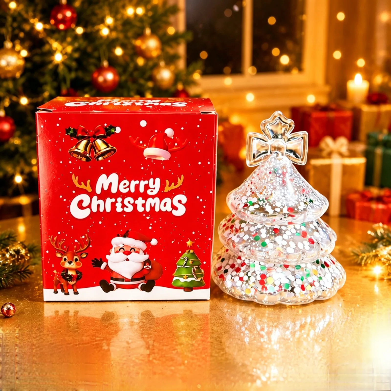 Christmas Glitter Squishy Toy Set - Christmas Tree & Santa Claus Stress Relief Toys Wholesale Squishy Toy 5