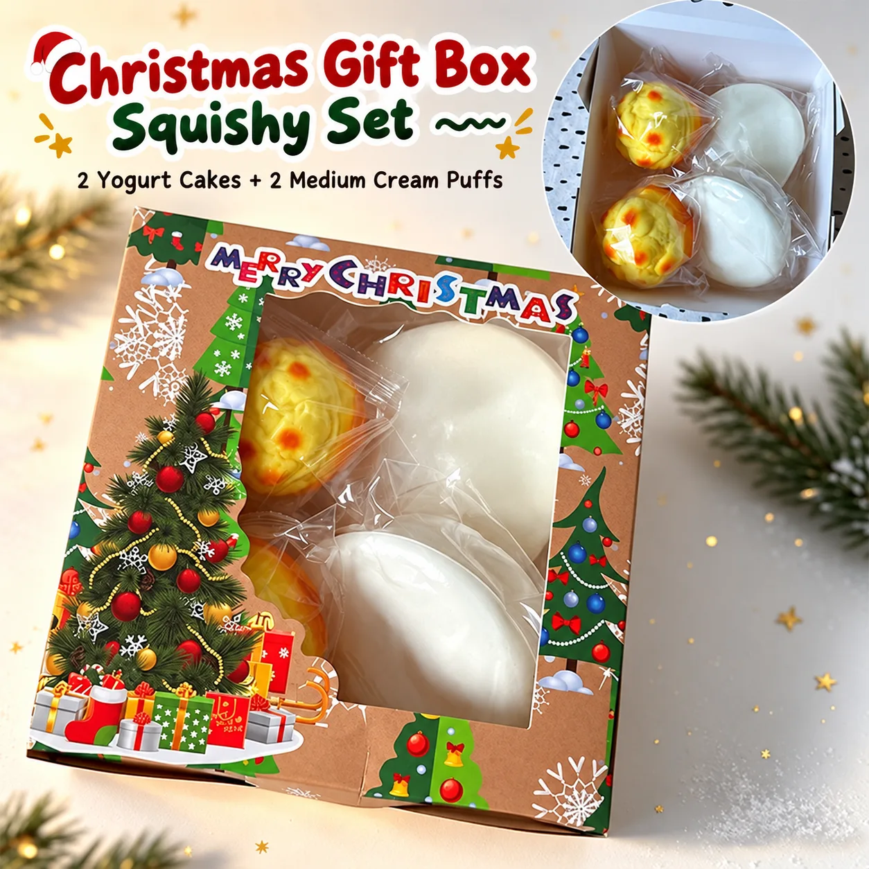 Christmas Gift Box Squishy Toy Set Soft Stress Relief Fidget Toy Wholesale Squishy Toy 3