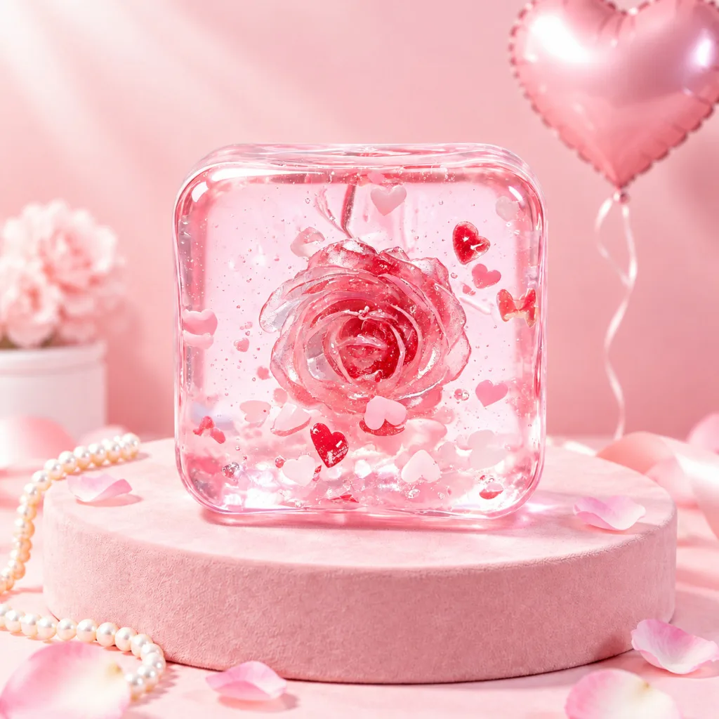 Valentine Red Lip Transparent Gel Squishy Cube Stress Relief Toy Wholesale Squishy Toy 11