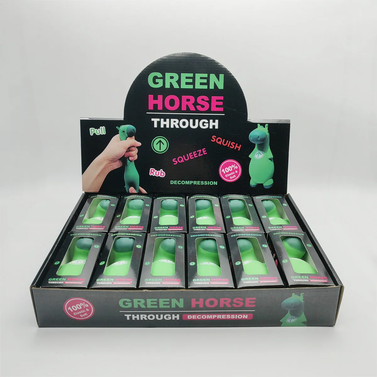 Green Horse Squishy Toy Stretchy Stress Relief Fidget Toy Wholesale Squishy Toy 8