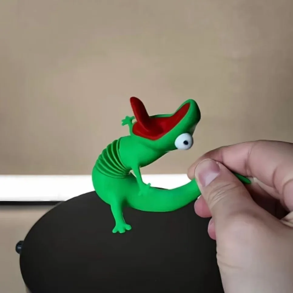 Spring Lizard Tom Fidget Toy 3D Printed Articulated Lizard Stress Relief Toy Wholesale Squishy Toy 4