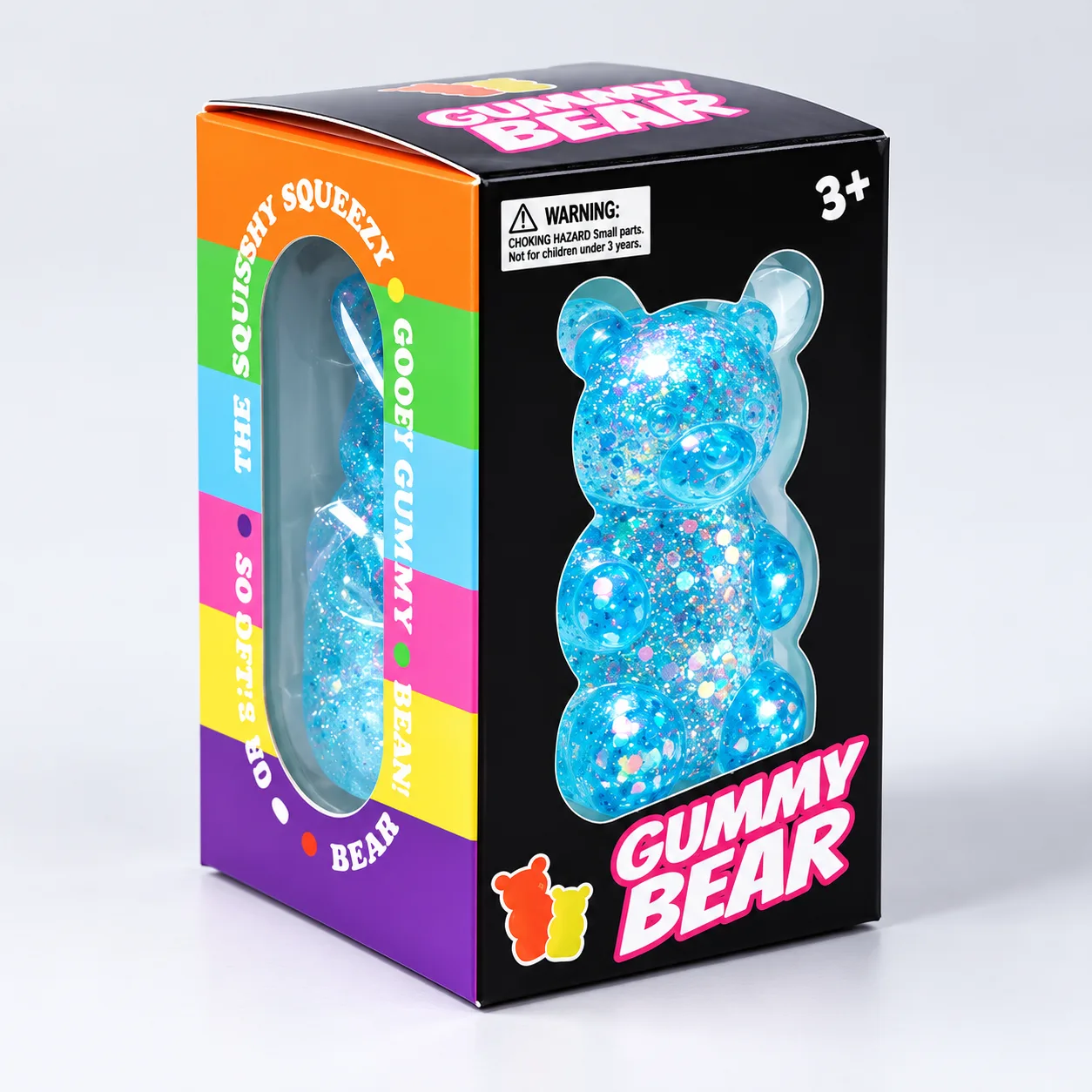 Glitter Gummy Bear Squishy Toy Soft TPR Slow-Rebound Stress Relief Fidget Wholesale Squishy Toy 4