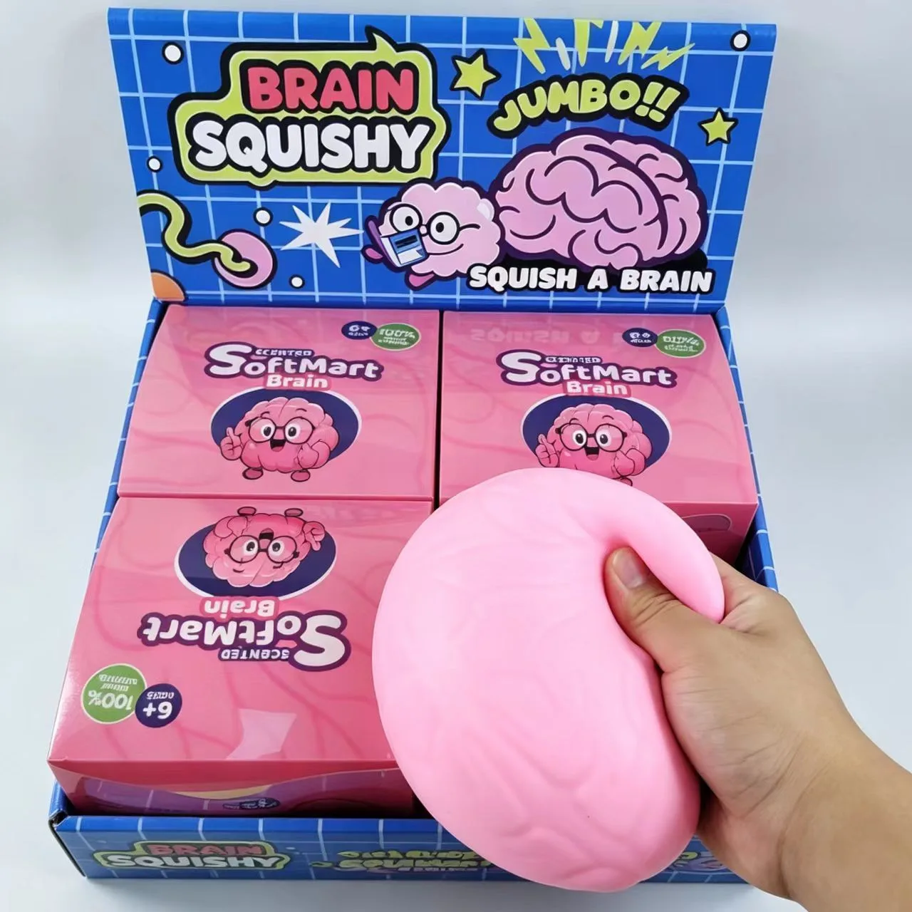 Jumbo Brain Squishy Toy 15cm Quick Rebound Stress Relief Squeeze Ball Wholesale Squishy Toy 7
