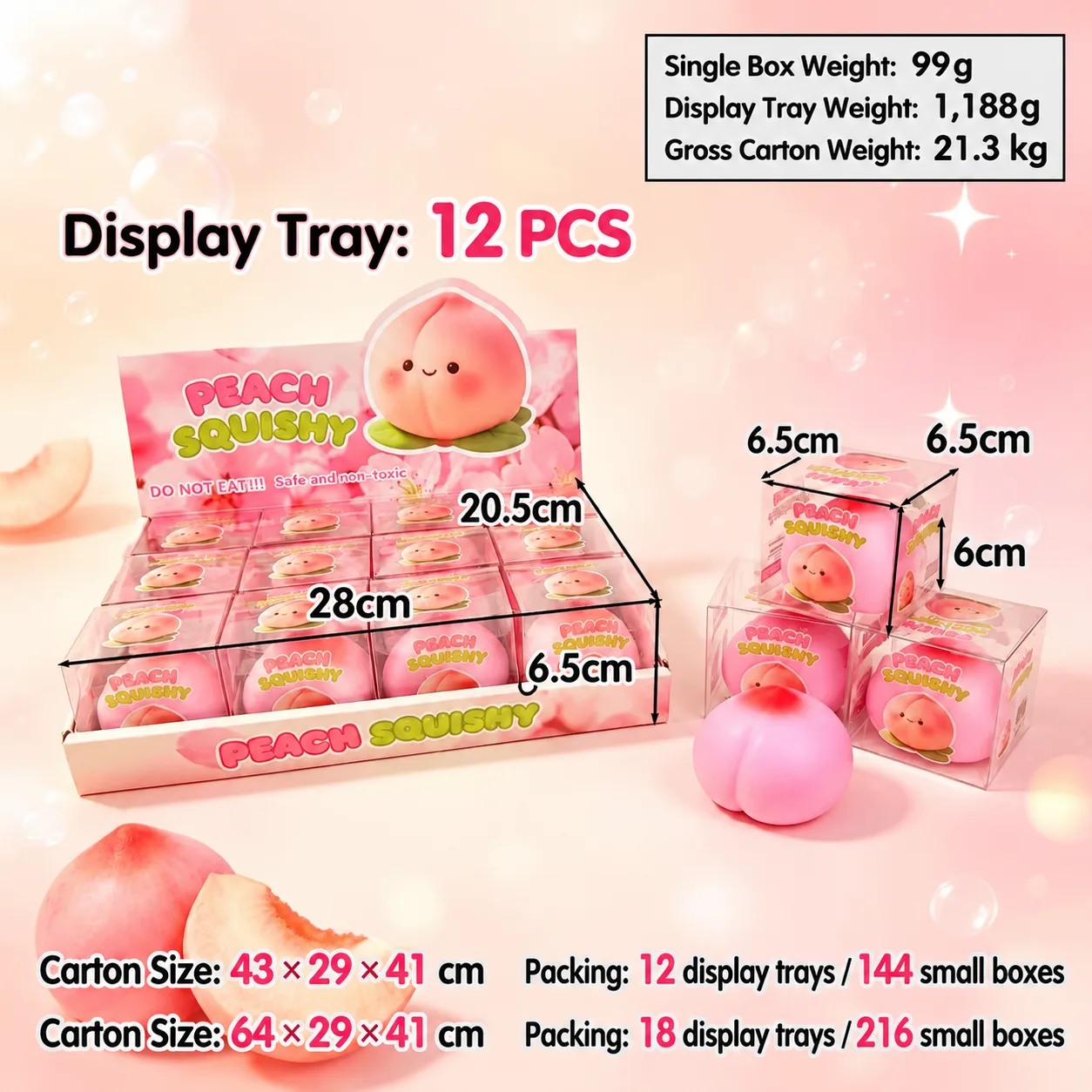 Peach Squishy Toy Soft Slow-Rising Stress Relief Squeeze Toy Wholesale Squishy Toy 9
