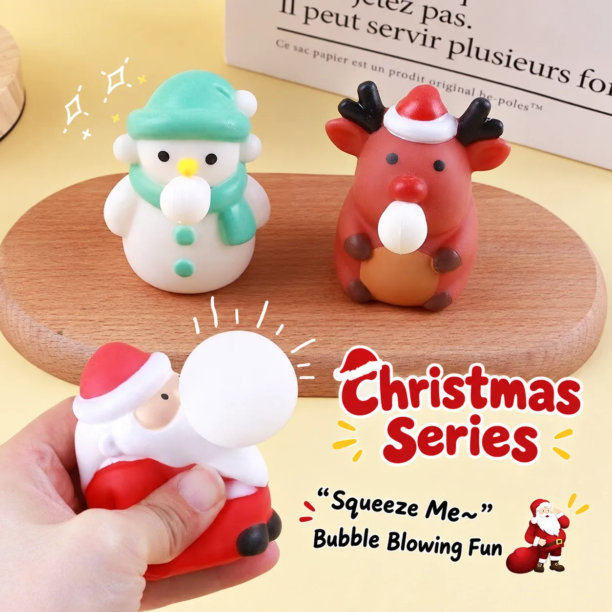 Christmas Bubble Blowing Squishy Toy Keychain Stress Relief Toy Wholesale Christmas Bubble Blowing Squishy Toy Keychain Stress Relief Toy Wholesale Squishy Toy