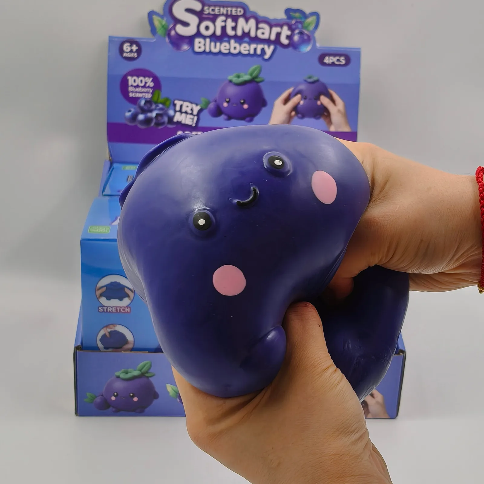 Large Realistic Blueberry Squishy Toy Soft Fruit Stress Relief Toy Wholesale Squishy Toy 3