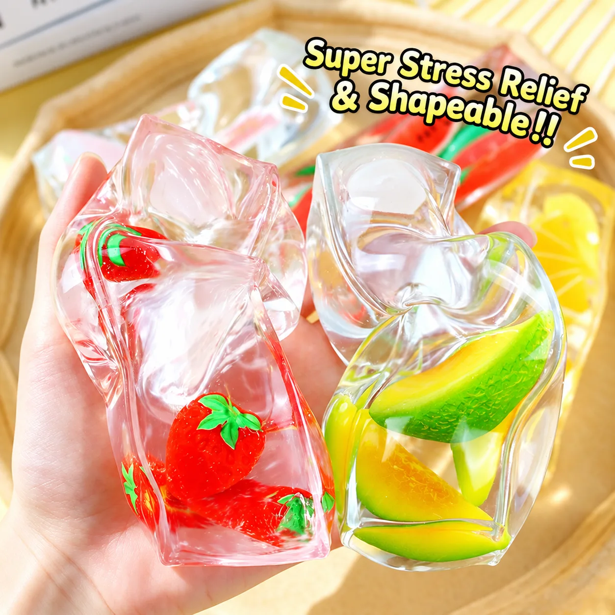 Vaseline-Filled Fruit Squishy Toy Transparent Gel Stress Relief Squeeze Toy Wholesale Squishy Toy 7