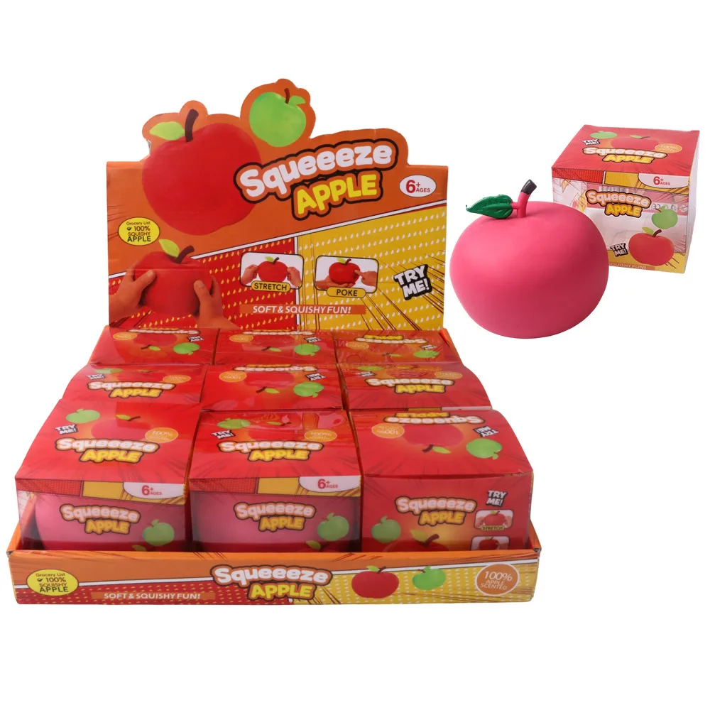 Scented Apple Squishy Toy Soft TPR Fruit Stress Relief Toy Wholesale Squishy Toy 5