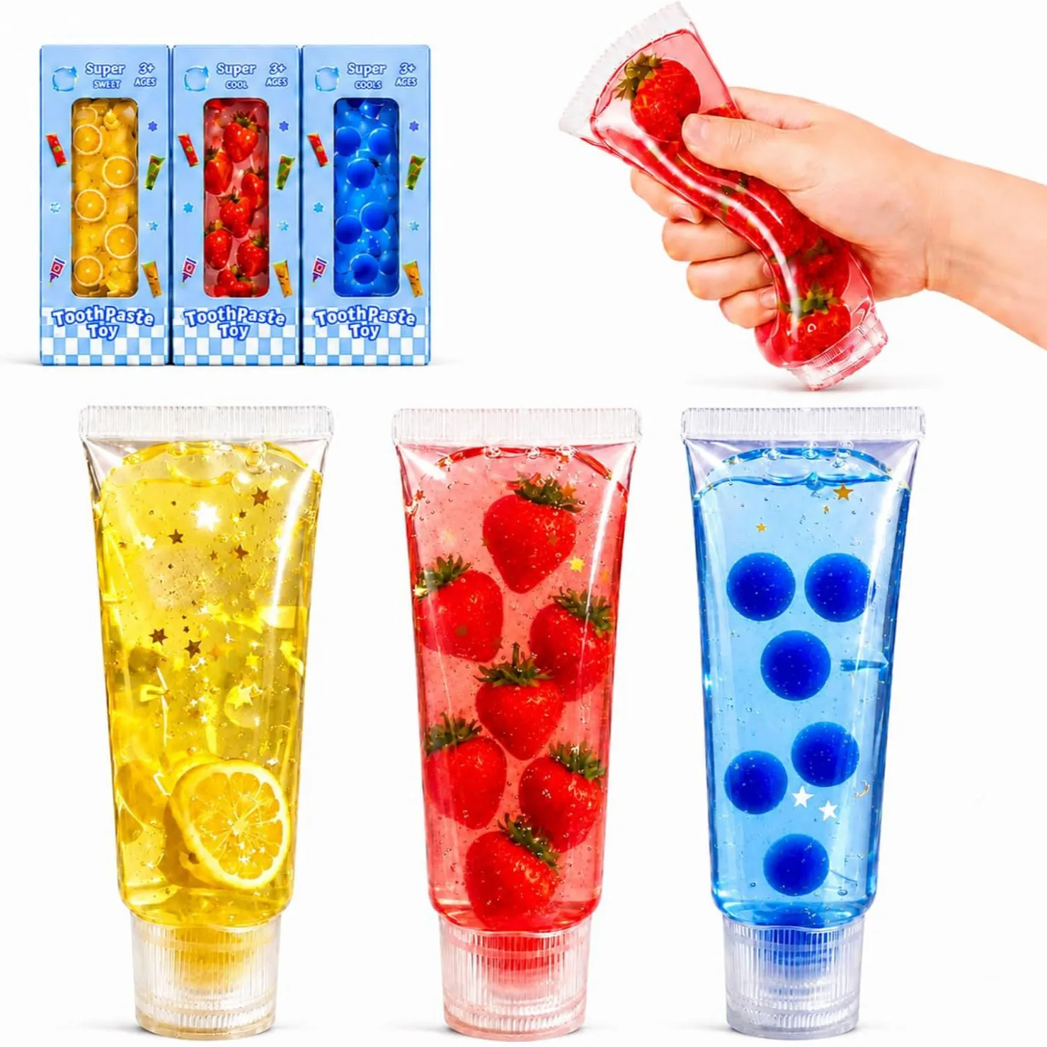 Chiboki Fruit Gel Squishy Tube Toy Slow Rising Stress Relief Toy Wholesale Squishy Toy 4