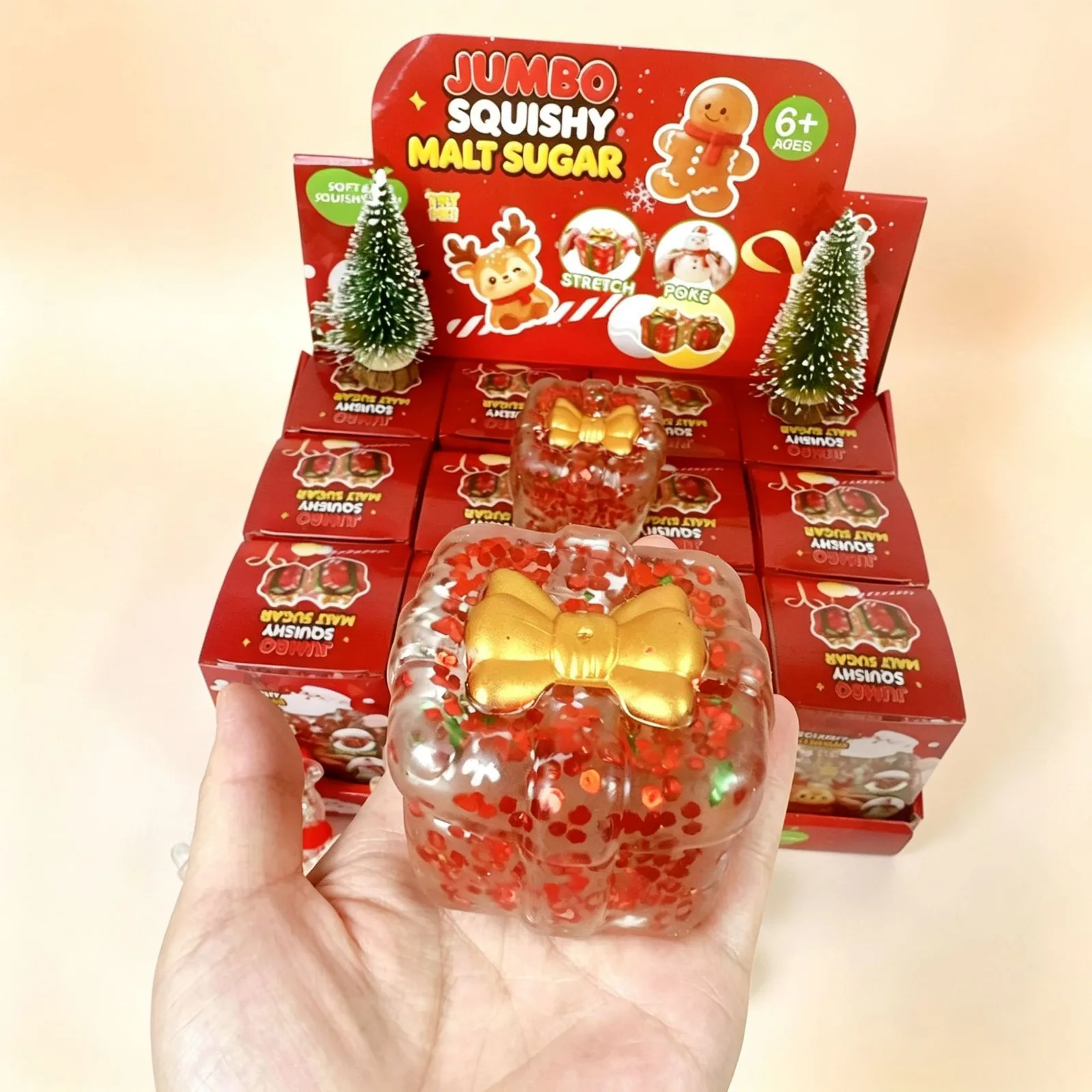 Christmas Reindeer Snowman Gingerbread Man Malt Sugar Slow Rising Squishy Toy Wholesale Squishy Toy 3